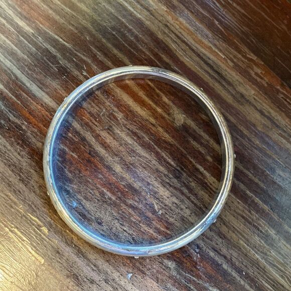 Brighton silver contemporary “be mine” Valentine’s Day slim bangle bracelet - Picture 3 of 5